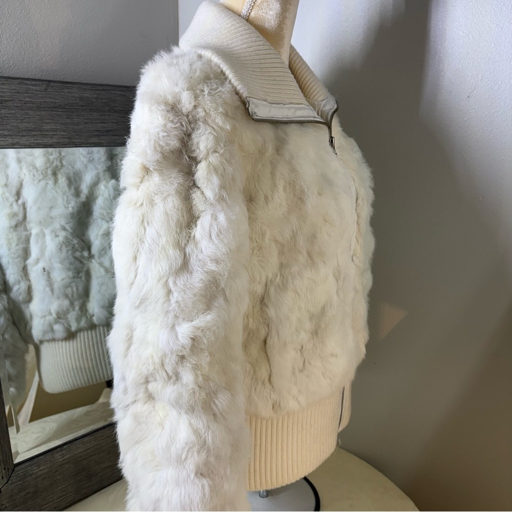 Wilsons Leather Maxima white Rabbit Fur Jacket ❤️ - Picture 5 of 16